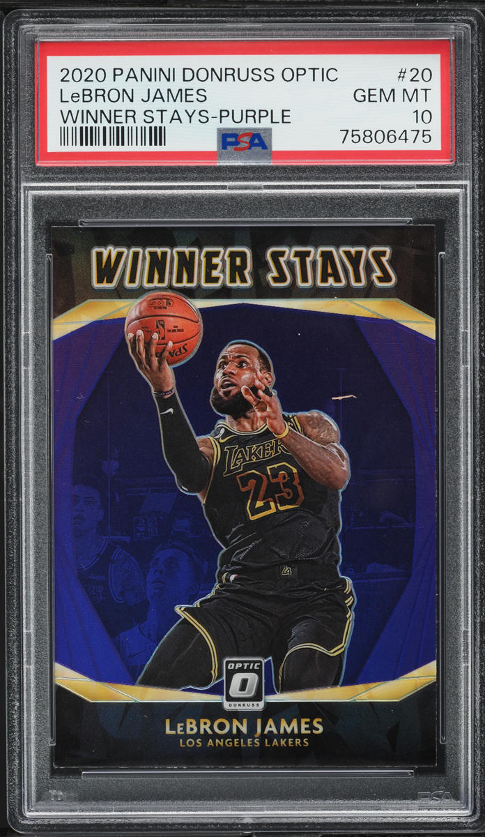 2020 Donruss Optic Winner Stays Purple LeBron James #20 PSA 10 GEM MINT