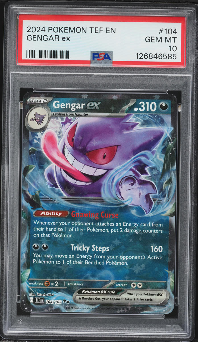 2024 Pokemon Scarlet & Violet Temporal Forces Holo Gengar ex #104 PSA 10 GEM MINT