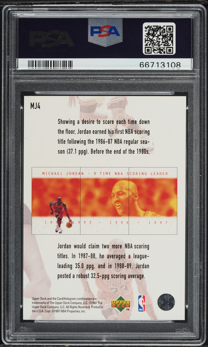 1997 Collector's Choice Japanese Jordan Commemorative Michael Jordan #MJ4 PSA 10