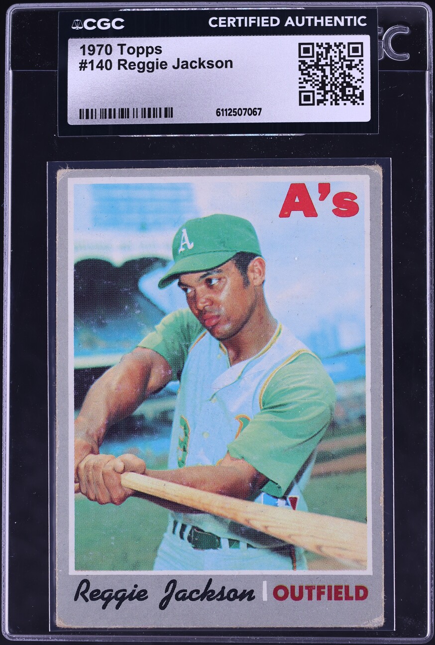 1970 Topps Reggie Jackson #140 CGC AUTH