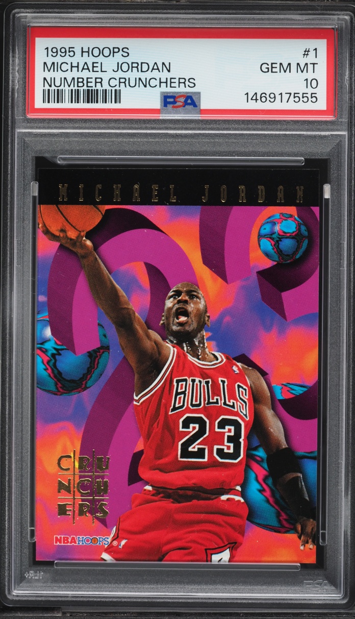 1995 Hoops Number Crunchers Michael Jordan #1 PSA 10 GEM MINT