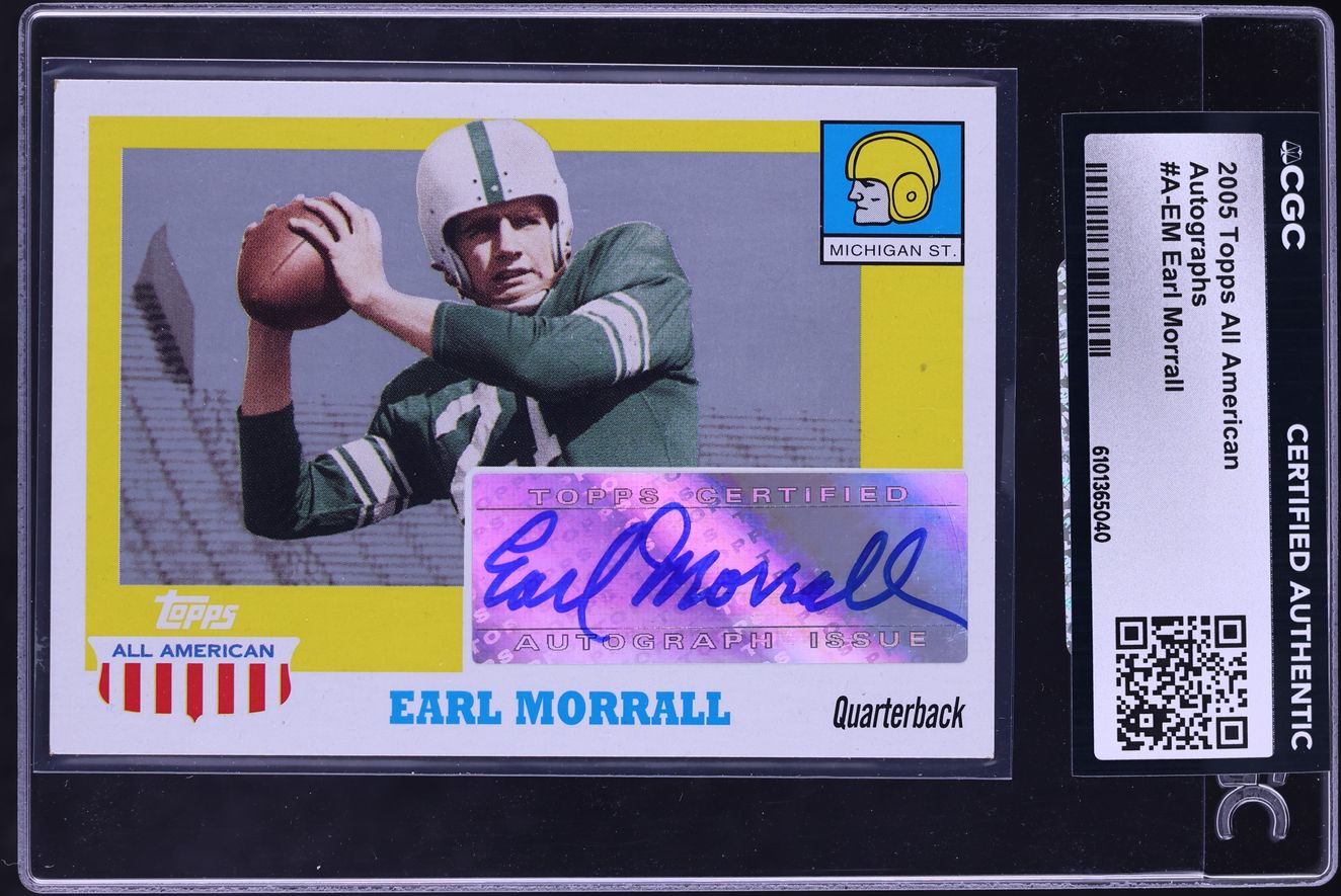 2005 Topps All American Earl Morrall AUTO #A-EM CGC AUTH
