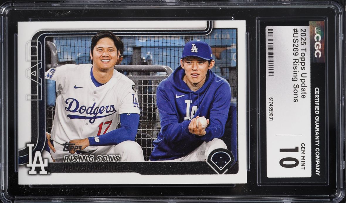 2025 Topps Update Rising Sons Shohei Ohtani & Roki Sasaki ROOKIE #US269 CGC 10 GEM MINT