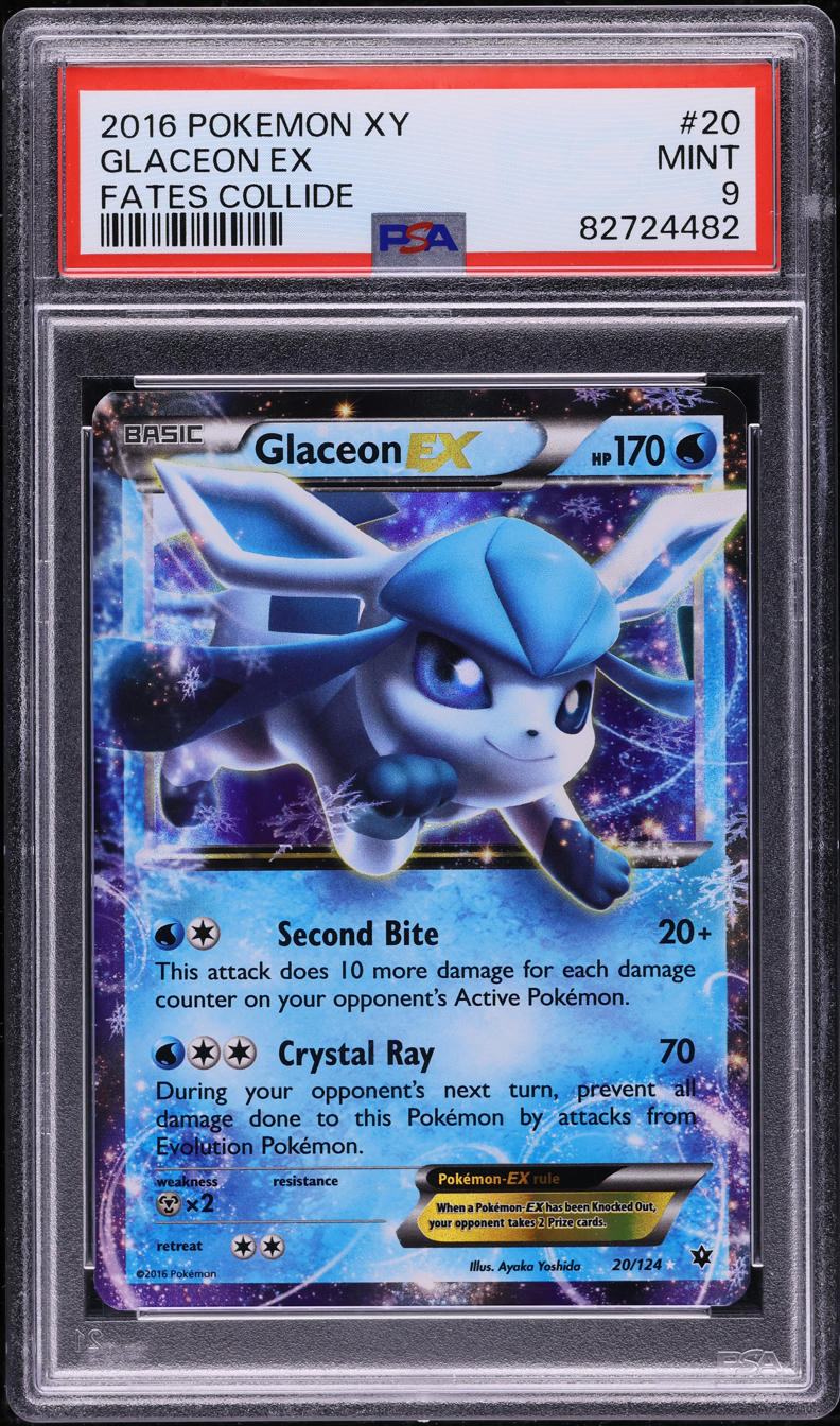 2016 Pokemon XY Fates Collide Glaceon EX #20 PSA 9 MINT