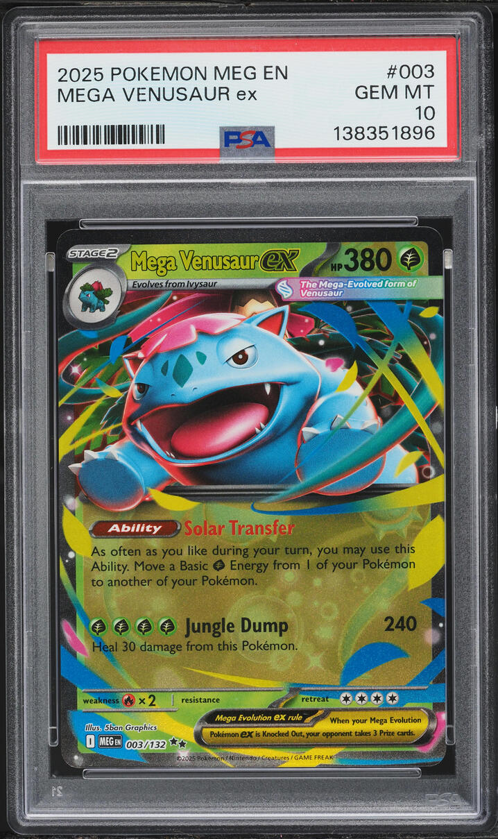 2025 Pokemon Mega Evolution Mega Venusaur ex #3 PSA 10 GEM MINT