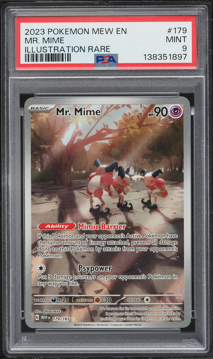 2023 Pokemon Scarlet & Violet 151 IR Mr. Mime #179 PSA 9 MINT