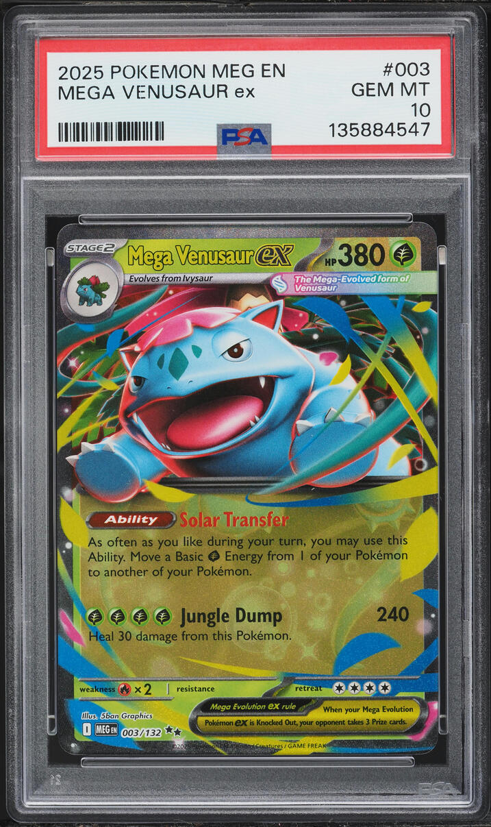 2025 Pokemon Mega Evolution Holo Mega Venusaur ex #3 PSA 10 GEM MINT