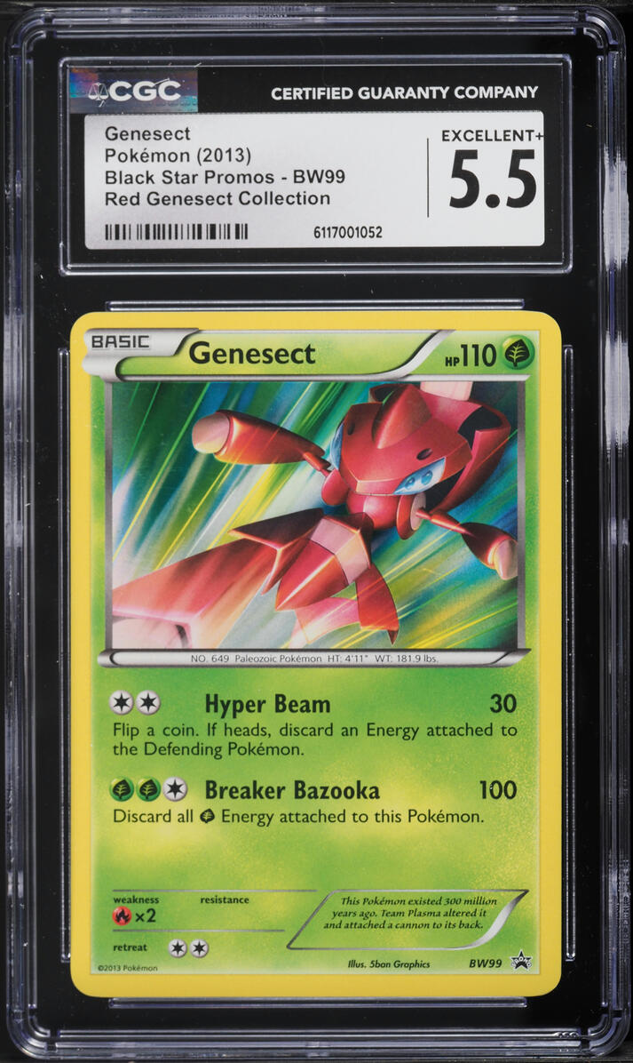 2013 Pokemon Black Star Promos Red Genesect Collection Genesect #BW99 CGC 5.5 EX+