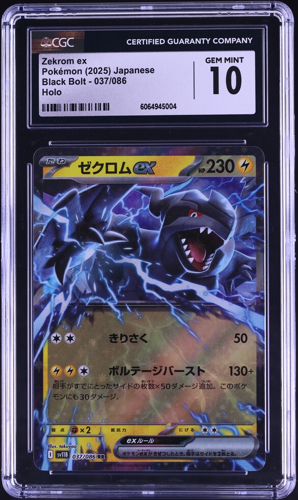 化石　C-25 Zekrom ex SAR 169/086 sv11B Japanese Pokemon Card 2025 NM
