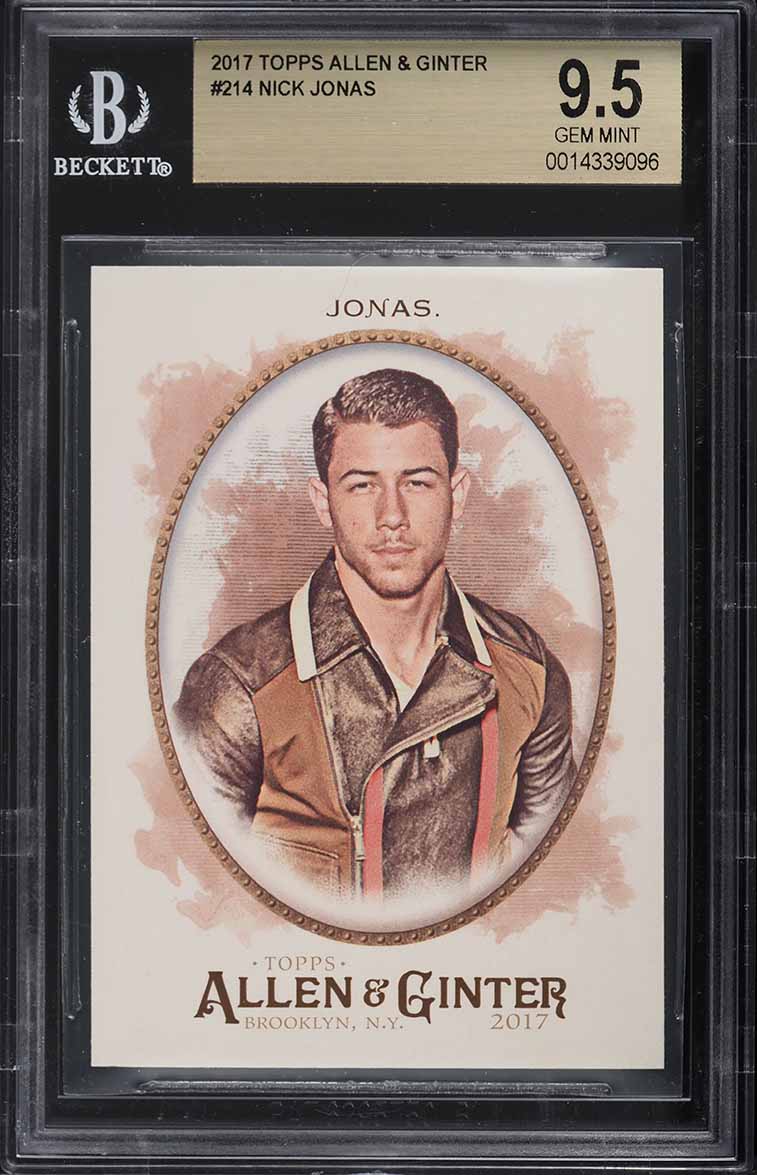 2017 Topps Allen & Ginter Nick Jonas #214 BGS 9.5 GEM MINT