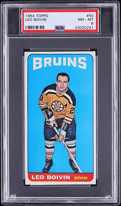 1964 Topps Hockey Leo Boivin #50 PSA 8 NM-MT