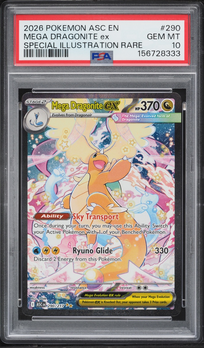 2026 Pokemon Mega Evolution Ascended Heroes SIR Mega Dragonite ex #290 PSA 10 GEM MINT