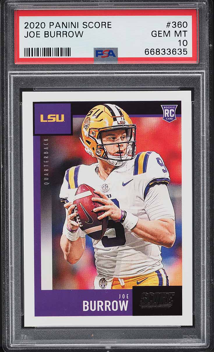 2020 Score Football Joe Burrow ROOKIE #360 PSA 10 GEM MINT