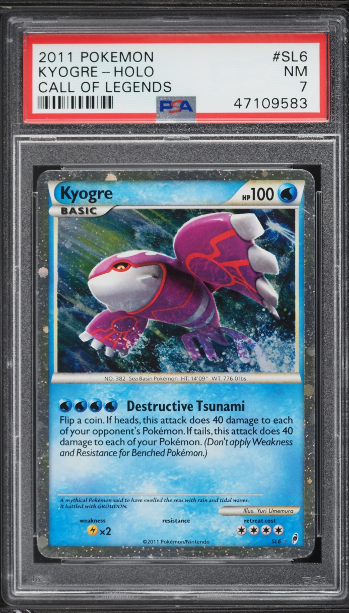 2011 Pokemon Call Of Legends Holo Kyogre #SL6 PSA 7 NRMT