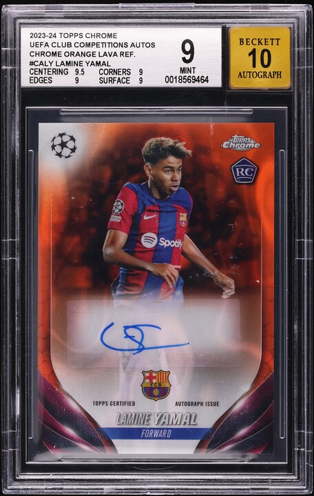 2023 Topps Chrome UEFA Orange Lava Refractor Lamine Yamal ROOKIE