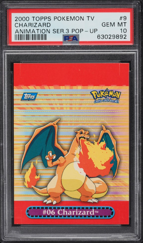 2000 Topps Pokemon TV Animation Series 3 Pop-Up Charizard #9 PSA 10 GEM MINT