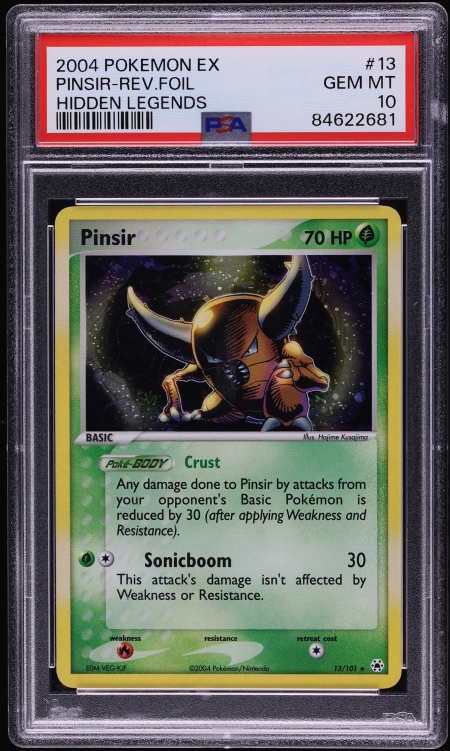 2004 Pokemon EX Hidden Legends Reverse Holo Pinsir #13 PSA 10 GEM MINT