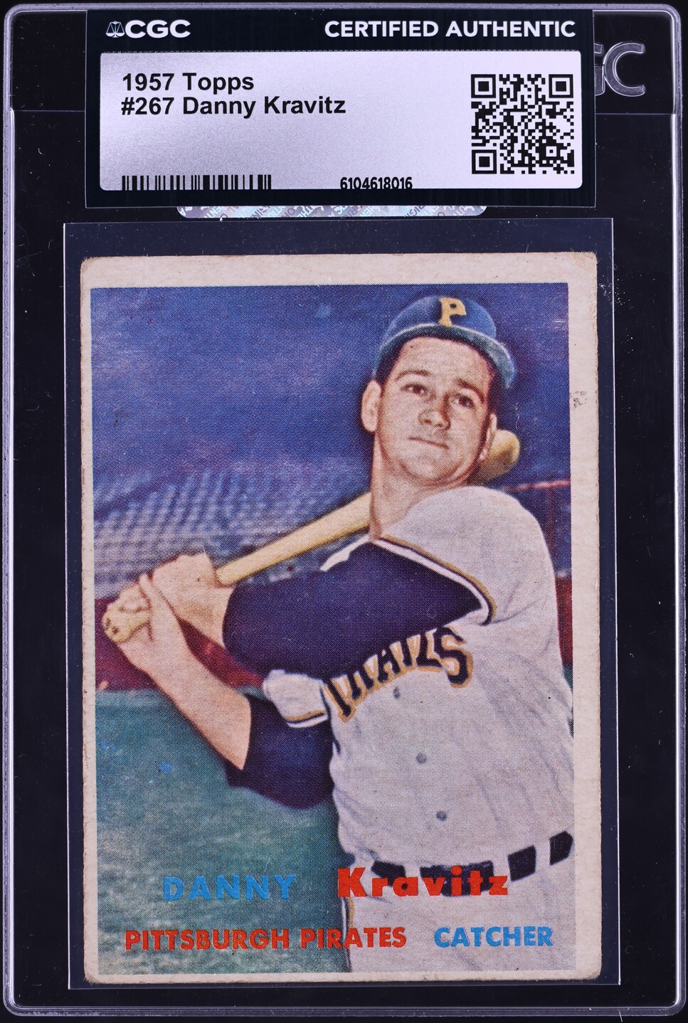 1957 Topps Danny Kravitz #267 CGC AUTH