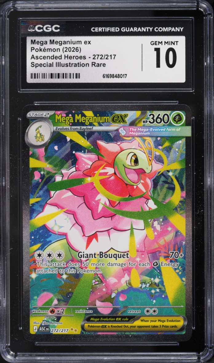 2026 Pokemon Mega Evolution Ascended Heroes SIR Mega Meganium Ex #272 CGC 10 GEM MINT