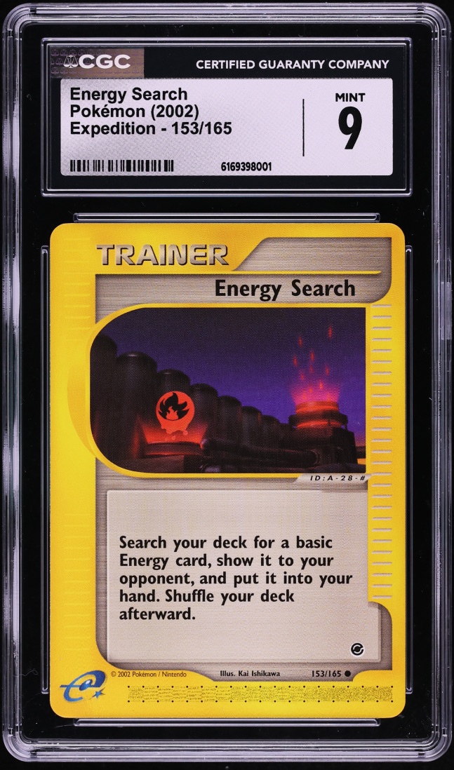 2002 Pokemon Expedition Energy Search #153 CGC 9 MINT