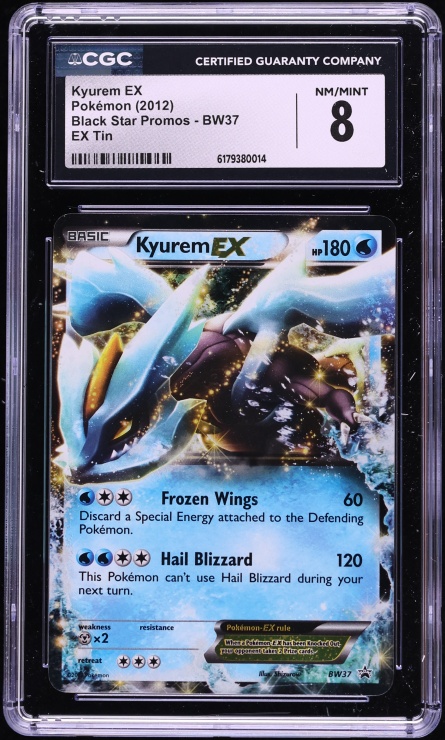 2012 Pokemon Black & White Promo Tin Kyurem EX #BW37 CGC 8 NM-MT
