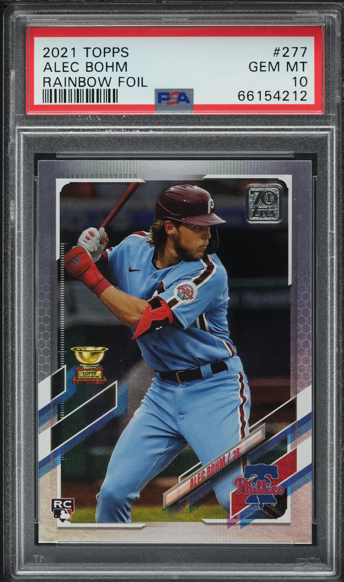 2021 Topps Rainbow Foil Alec Bohm ROOKIE #277 PSA 10 GEM MINT