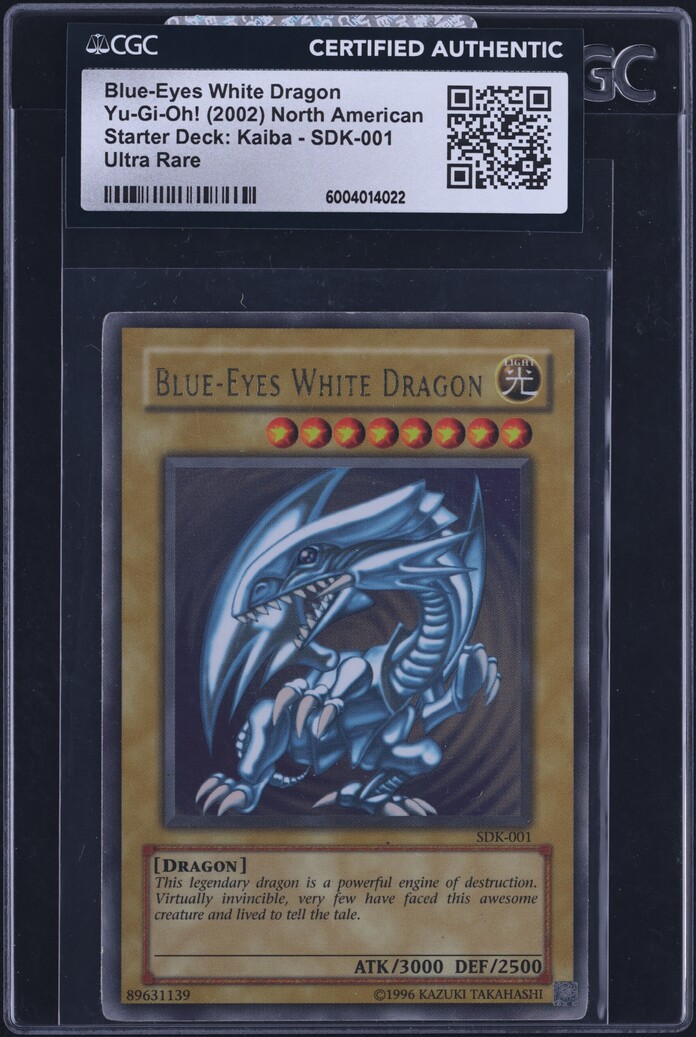 2002 YuGiOh! Starter Deck Kaiba BlueEyes White Dragon SDK001 CGC