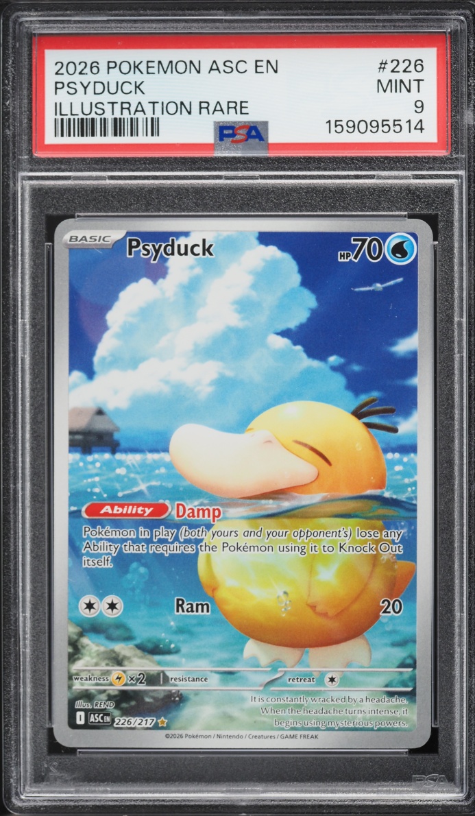 2026 Pokemon Mega Evolution Ascended Heroes IR Psyduck #226 PSA 9 MINT