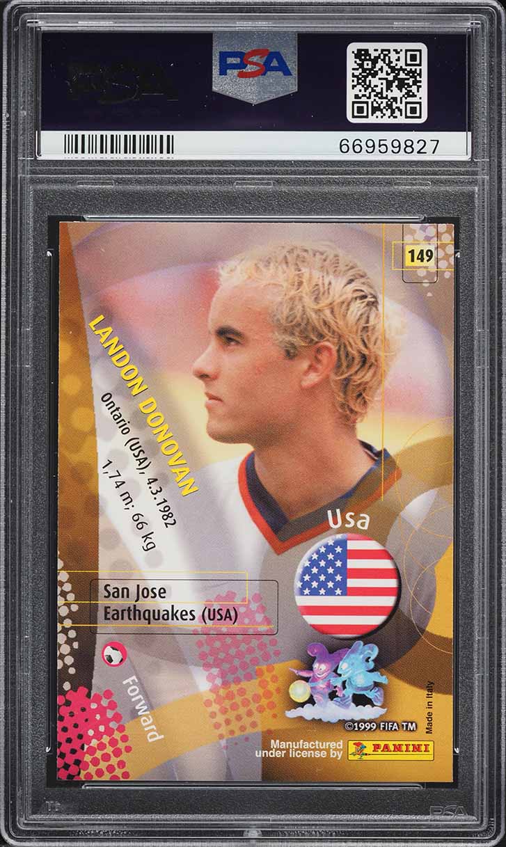 2002 Panini World Cup Korea Japan Exclusive Landon Donovan ROOKIE #149 PSA 9
