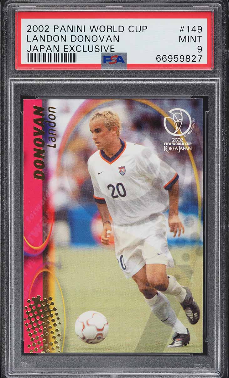 2002 Panini World Cup Korea Japan Exclusive Landon Donovan ROOKIE #149 PSA 9