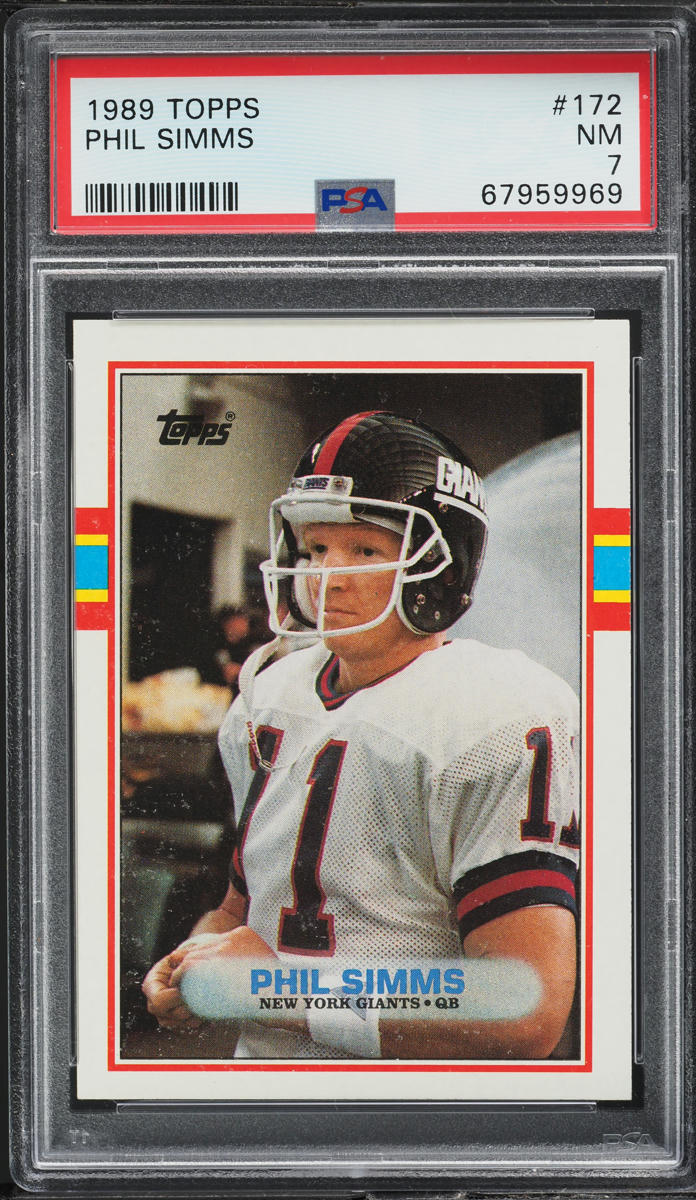 1989 Topps Phil Simms #172 PSA 7 NRMT