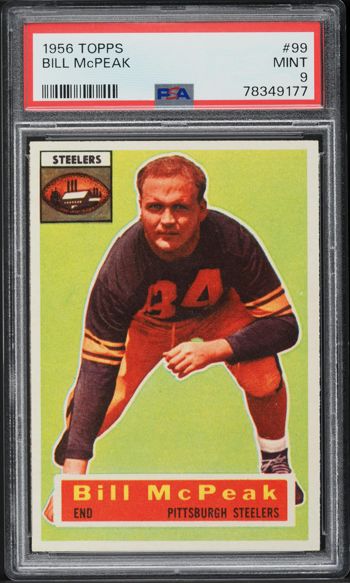 1956 Topps Football Bill McPeak #99 PSA 9 MINT