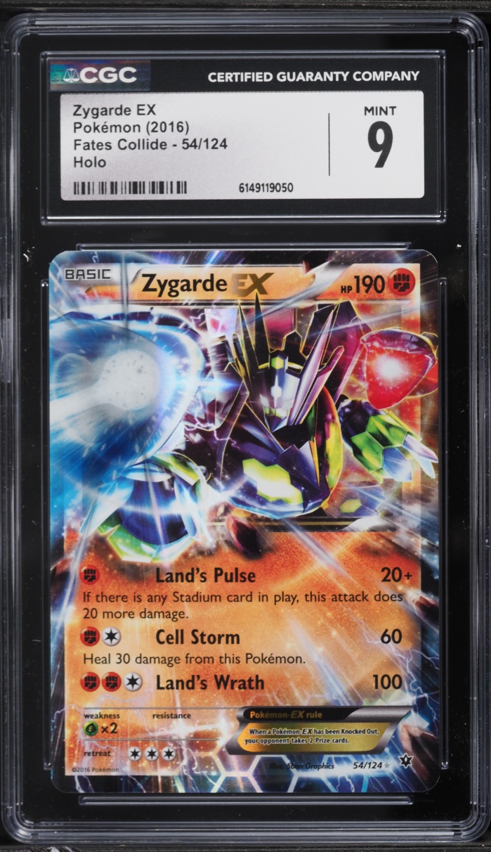 2016 Pokemon XY Fates Collide Holo Zygarde EX #54 CGC 9 MINT