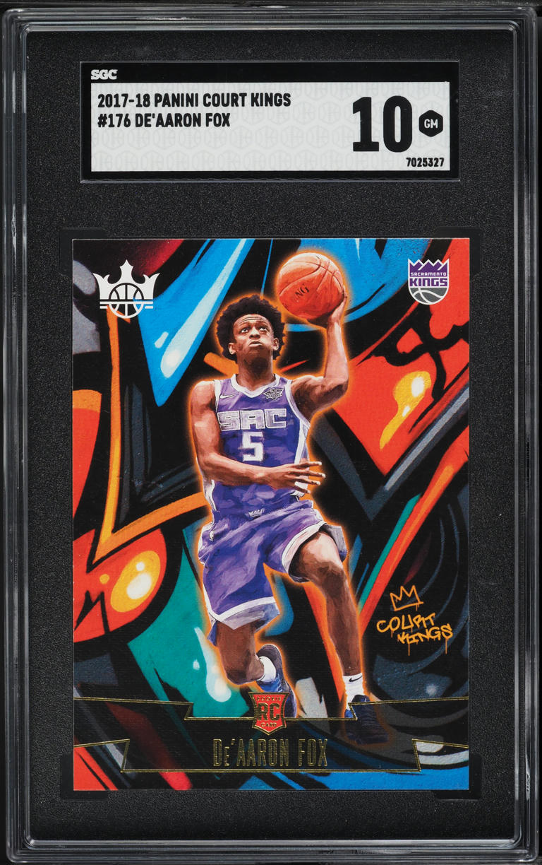 2017 Panini Court Kings Level III De'Aaron Fox ROOKIE #176 SGC 10 GEM MINT
