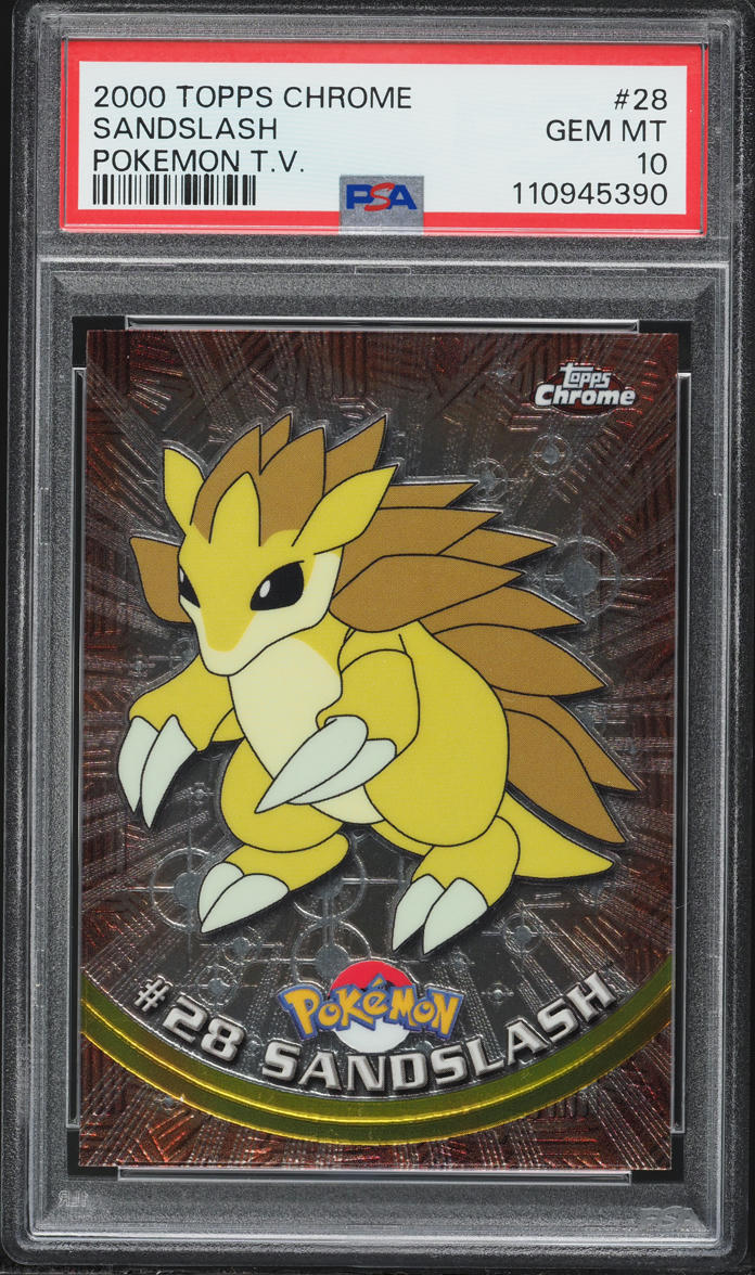 2000 Topps Chrome Pokemon Series 1 Sandslash #28 PSA 10 GEM MINT