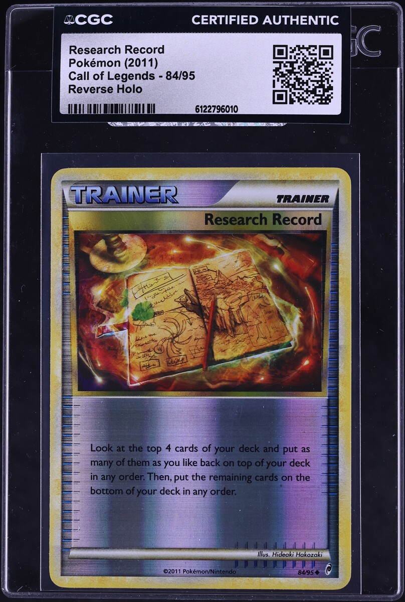 2011 Pokemon Call Of Legends Reverse Holo Research Record #84 CGC AUTH