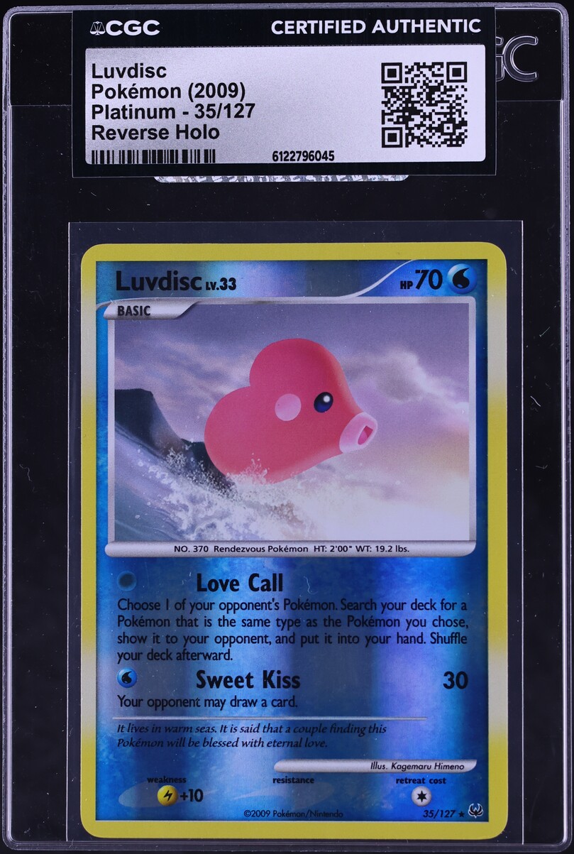 2009 Pokemon Platinum Reverse Holo Luvdisc #35 CGC AUTH
