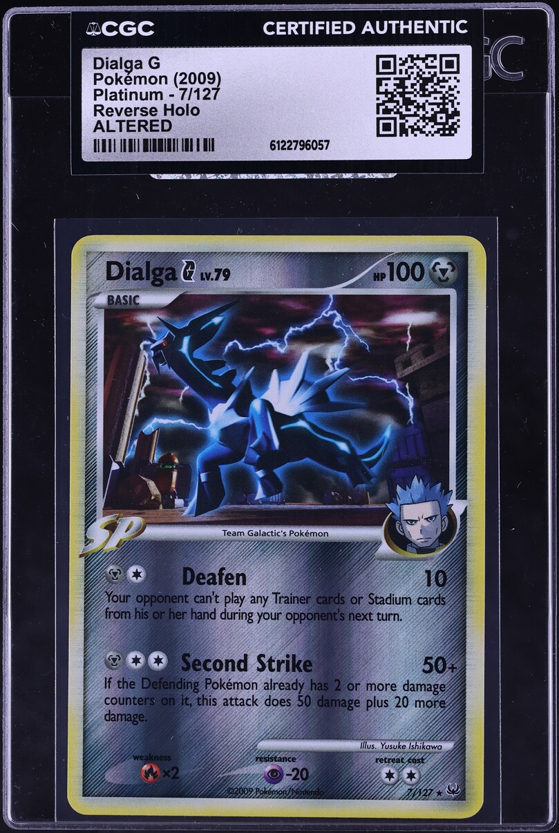 2009 Pokemon Platinum Reverse Holo Dialga G #7 CGC ALTERED AUTH