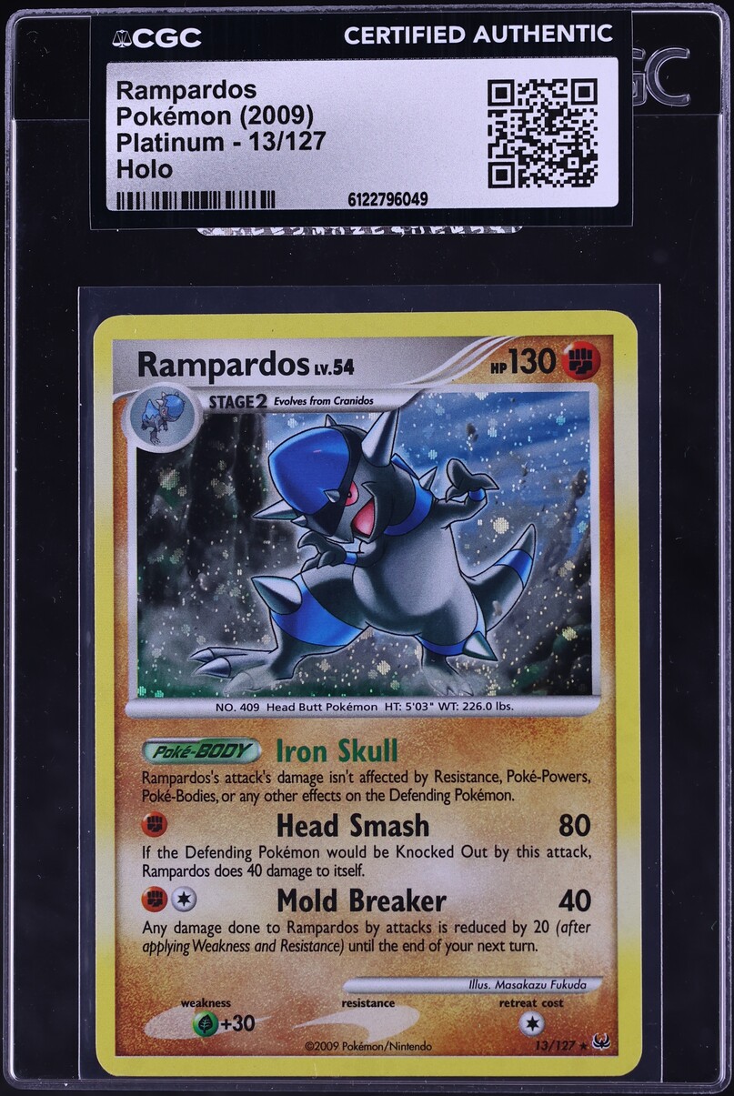 2009 Pokemon Platinum Holo Rampardos #13 CGC AUTH