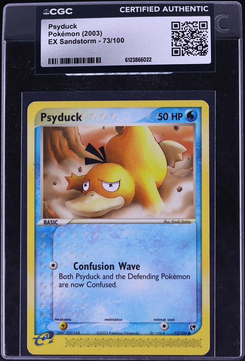 2003 Pokemon EX Sandstorm Psyduck #73 CGC AUTH