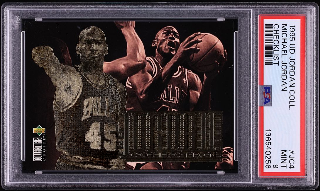 1995 Upper Deck Collection Checklist Jumbo Michael Jordan #JC4 PSA 9 MINT