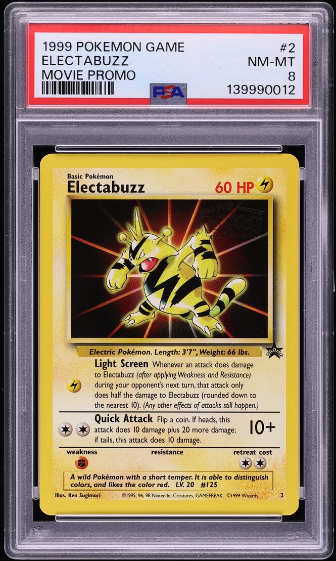 1999 Pokemon Movie Promo Electabuzz #2 PSA 8 NM-MT