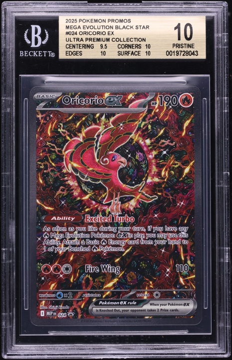 2025 Pokemon Mega Evolution Ultra Premium Collection Full Art Oricorio Ex #24 BGS 10 PRISTINE