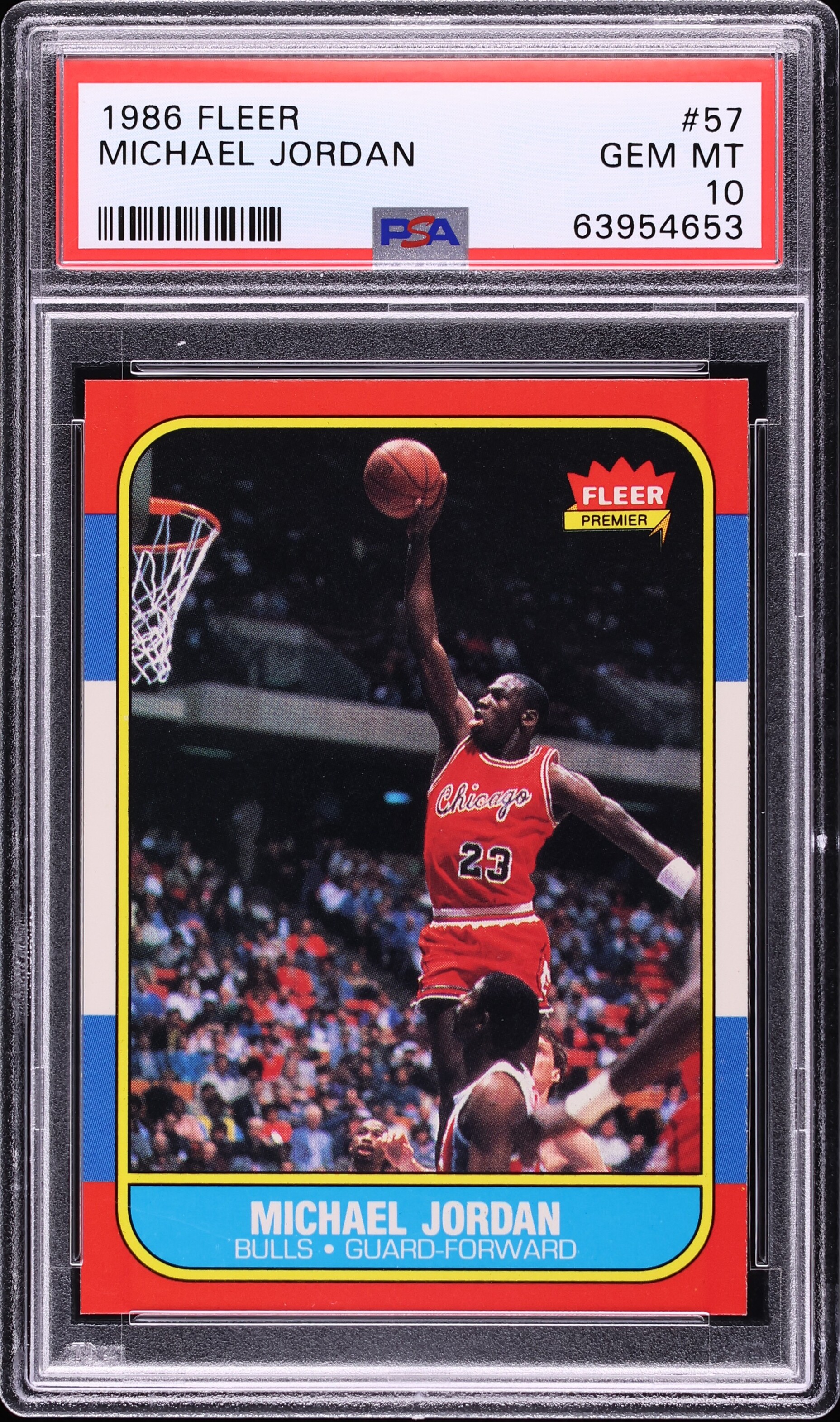 その他 jordan psa10 1986 Fleer Basketball Michael Jordan ROOKIE #57 PSA 10 GEM MINT on