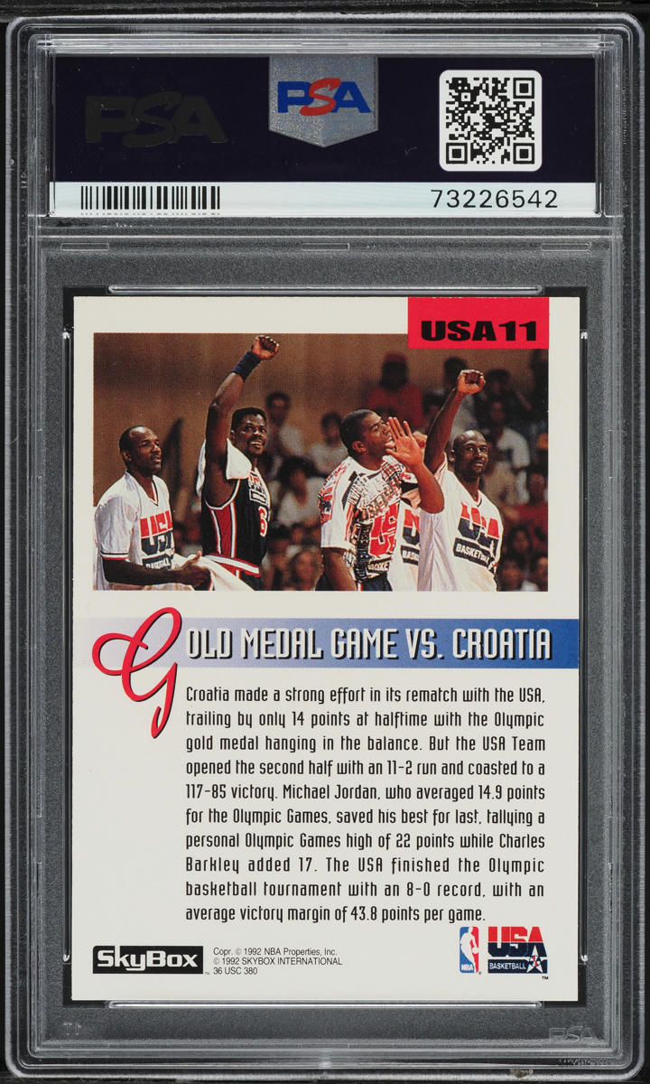 1992 Skybox Olympic Team Michael Jordan #USA11 PSA 10 GEM MINT