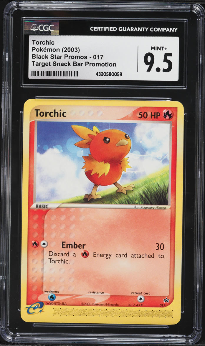 2003 Pokemon Promo Target Snack Bar Torchic #17 CGC 9.5 MINT+