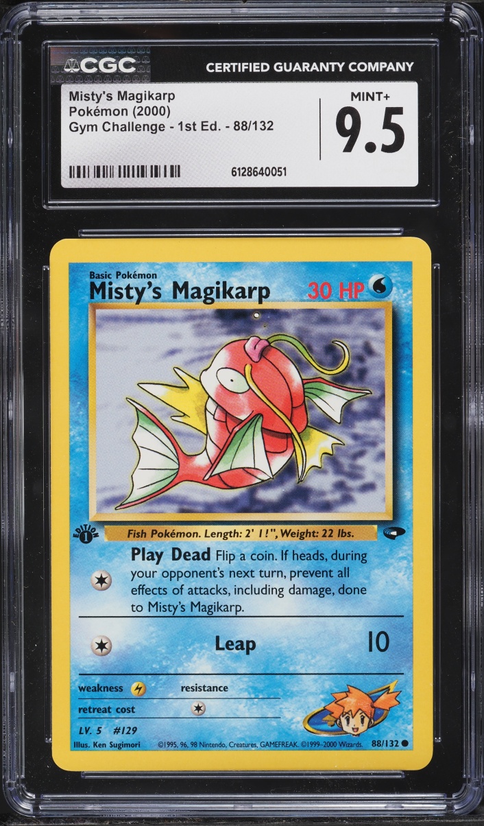 2000 Pokemon Gym Challenge 1st Edition Misty's Magikarp #88 CGC 9.5 MINT+