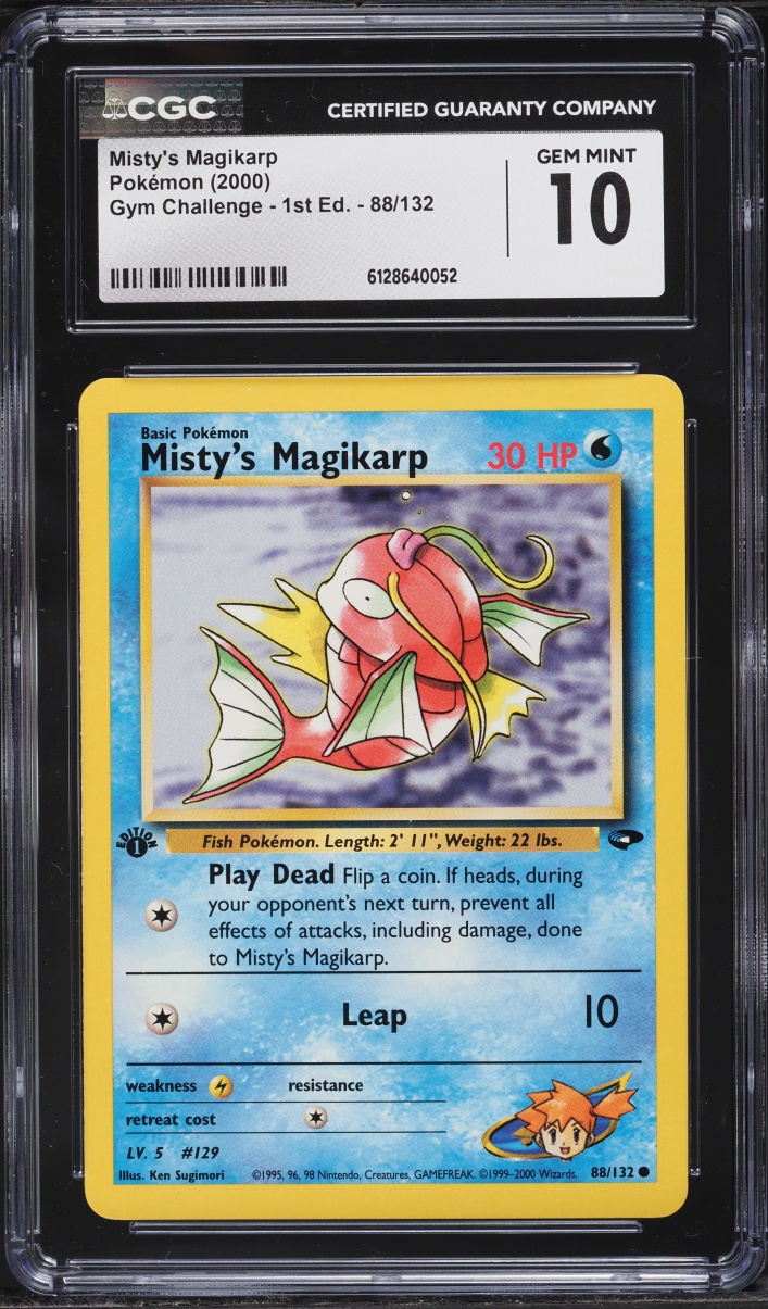 2000 Pokemon Gym Challenge 1st Edition Misty's Magikarp #88 CGC 10 GEM MINT