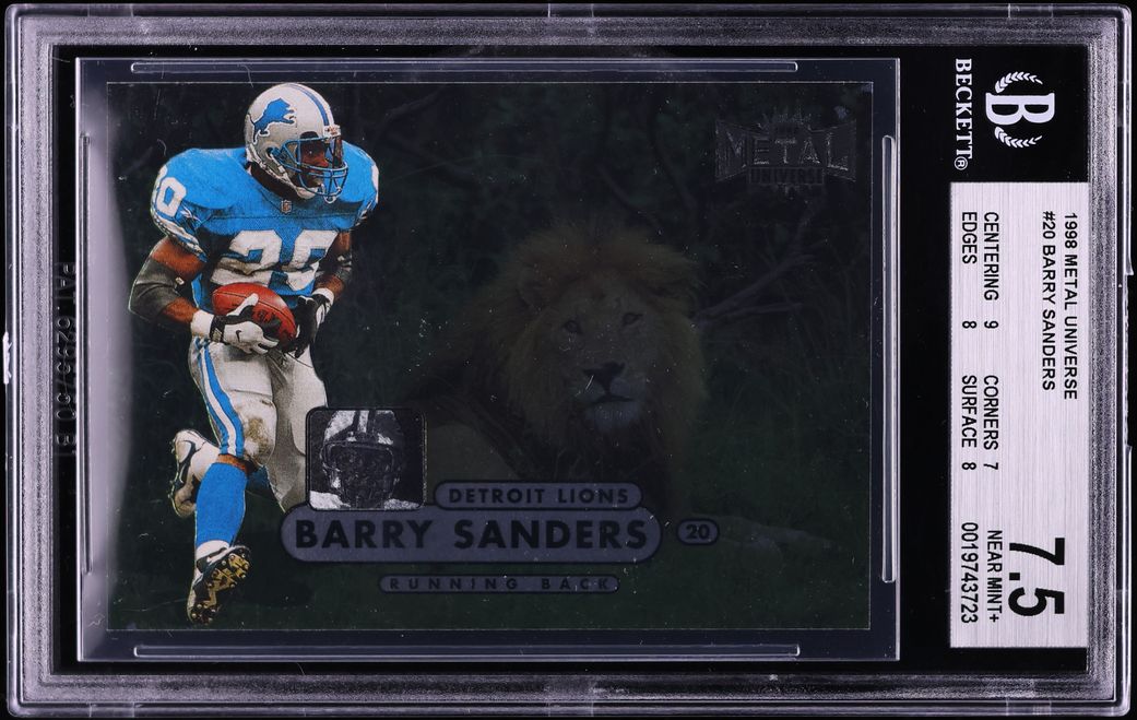1998 Metal Universe Barry Sanders #20 BGS 7.5 NRMT+