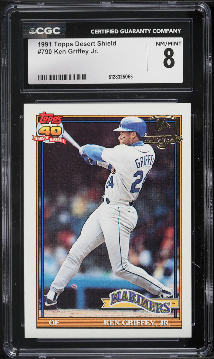 1991 Topps Desert Shield Ken Griffey Jr. #790 CGC 8 NM-MT